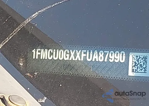 2015 Ford Escape Se z USA, uszkodzony, nr VIN 1FMCU0GXXFUA87990